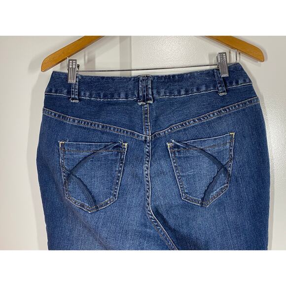 Lane Bryant Simply Straight Dark Blue Jeans Size 14 Petite - Picture 5 of 7